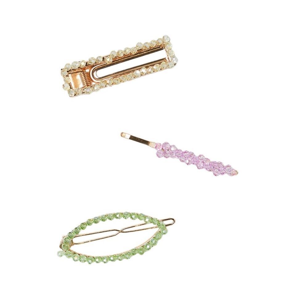 ZARA THREE-PACK OF BEADED HAIR CLIPS